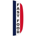 "FAST FOOD" 3' x 10' Stationary Message Flutter Flag